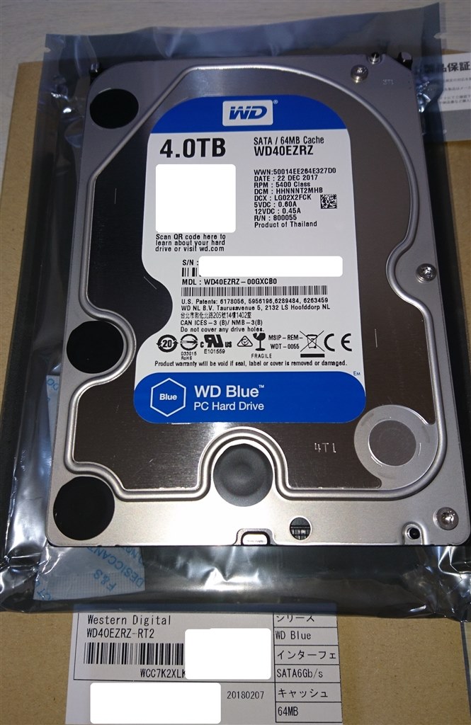 Hddのメインストリーム向け製品 Western Digital Wd40ezrz Rt2 4tb Sata600 5400 Takesi 38さんのレビュー評価 評判 価格 Com