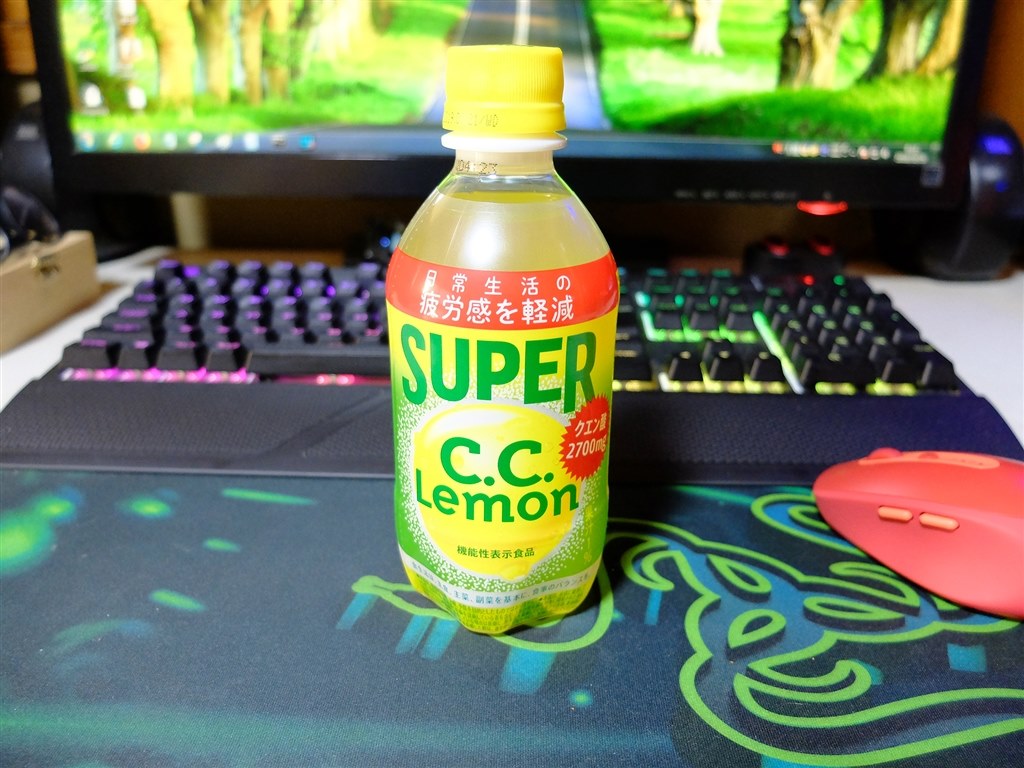 夜は新製品スーパーCCレモン頂きました～ (^_^) 』 サントリー