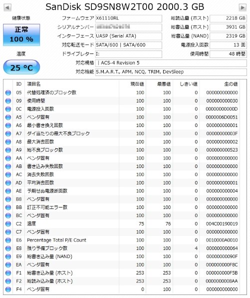 Sandisk エクストリーム SDSSDE60-2T00-J25投稿画像・動画 (レビュー