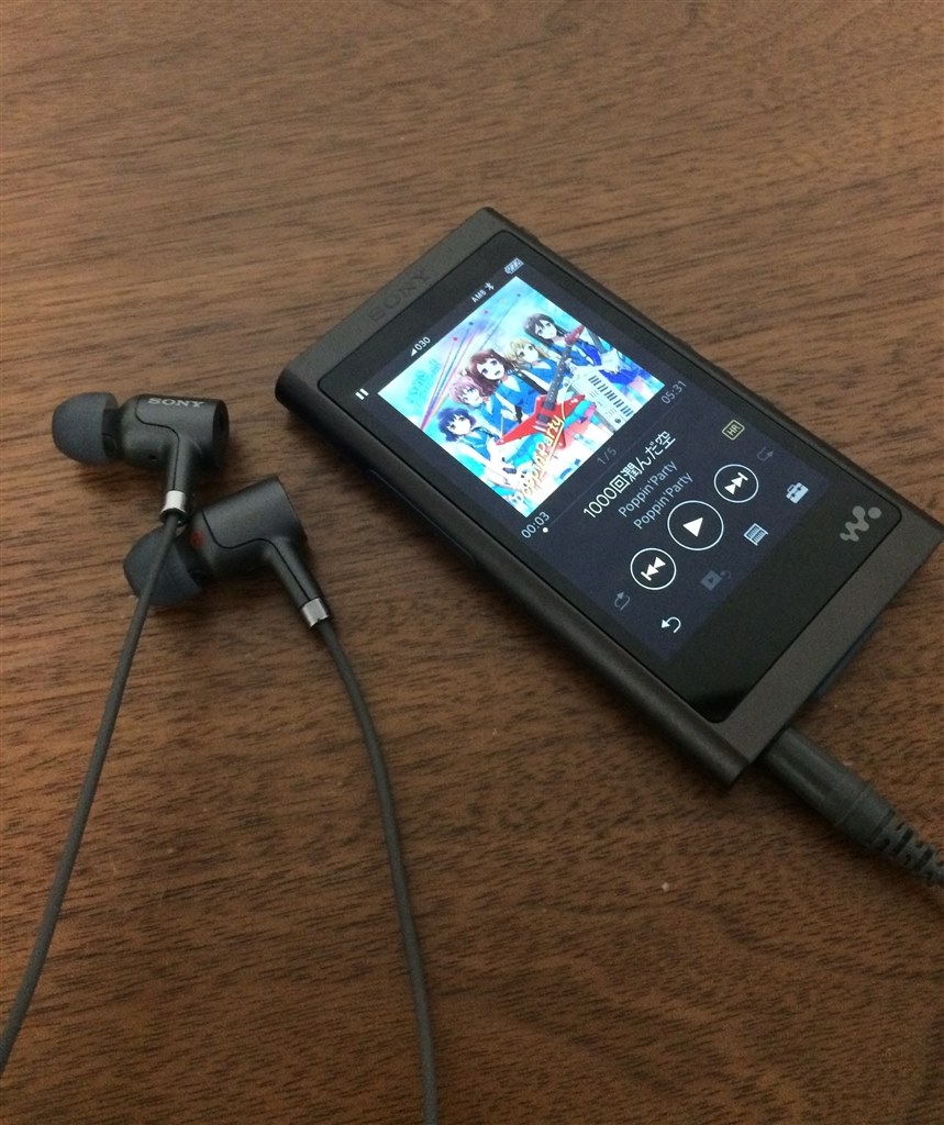 オーディオ機器 ポータブルプレーヤー ほぼ完璧[旧機種と比較]』 SONY NW-A55 (B) [16GB グレイッシュ 