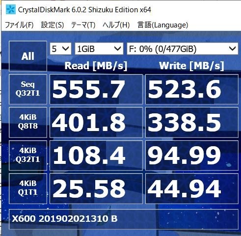 Seq は良かったのだが・・・ 』 SANDISK X600 SD9SB8W-512G-1122 yoshi