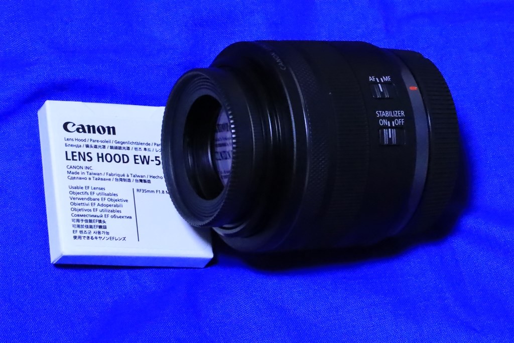 【純正フード付き】RF35mm F1.8 MACRO IS STM レビュー】RF35mm F1.8 MACRO IS STM＋非純正メタルレンズフード