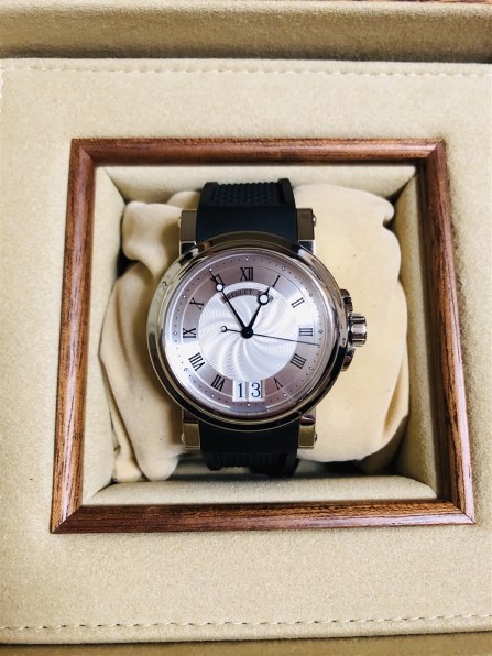 ブレゲ 5817st マリーン 革ベルト ラグ幅20mm 5817ST/12/5V8 シルバー Breguet（ブレゲ）マリーン ラージ