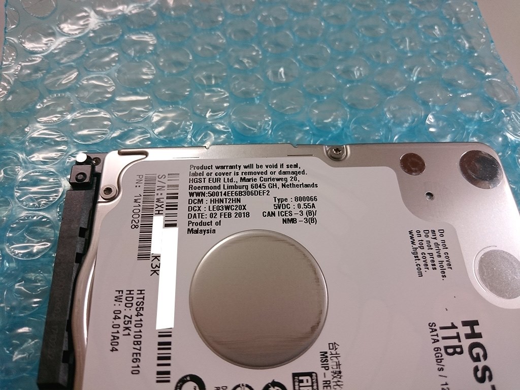 これもSMR(瓦記録)方式』 HGST HTS541010B7E610 [1TB 7mm] でんしろうさんのレビュー評価・評判 - 価格.com