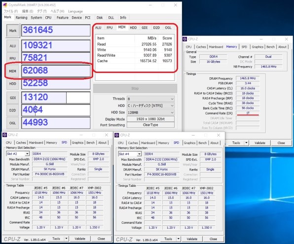 G.Skill F4-3000C16D-16GSXWB [DDR4 PC4-24000 8GB 2枚組]投稿画像 ...