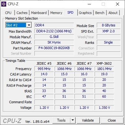 G.Skill F4-3600C19D-16GSXKB [DDR4 PC4-28800 8GB 2枚組] 価格比較