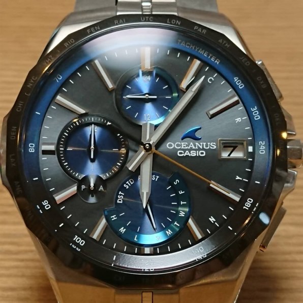 美品 CASIO オシアナス マンタ OCW-S5000E-1AJF カシオ 青 OCW-S5000E-1AJF | CASIO