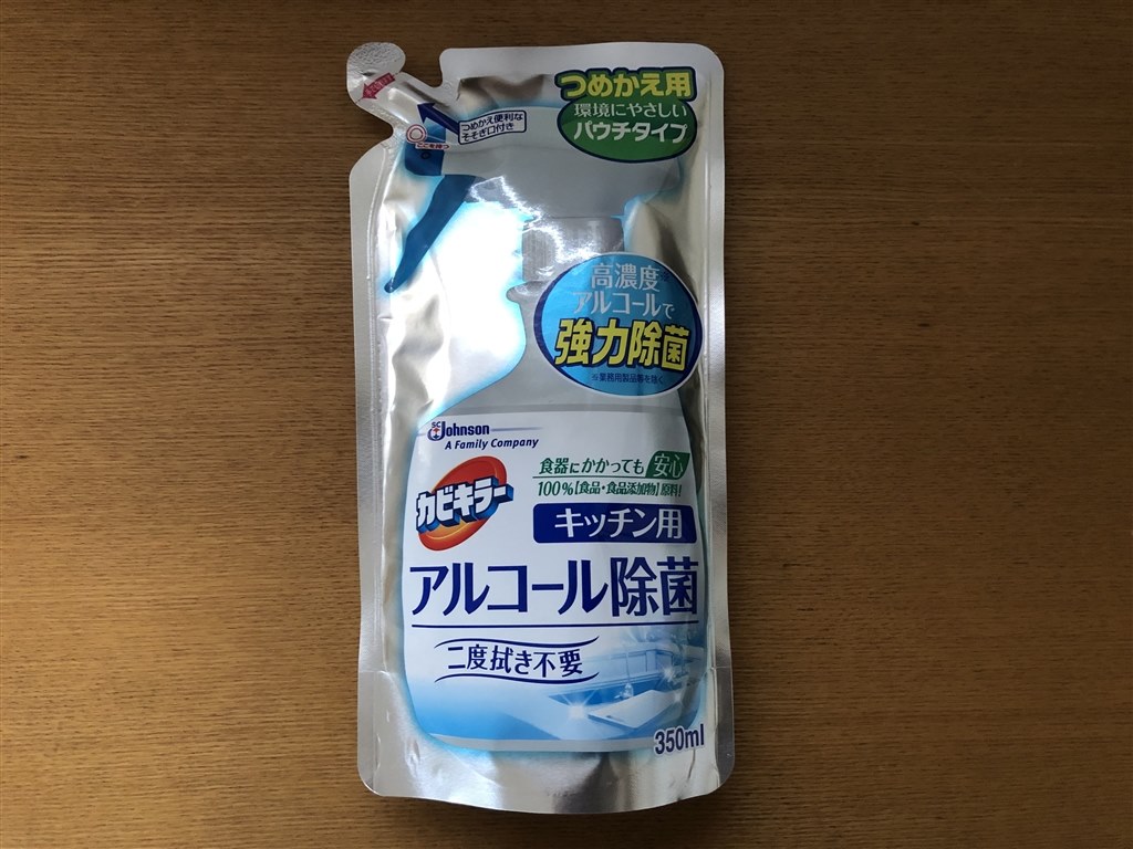 ハイコスパ 気軽に除菌と掃除ができる万能アイテムです ジョンソン カビキラー 除菌 キッチン アルコール除菌 つめかえ用 350ml Mujikko Rieさんのレビュー評価 評判 価格 Com