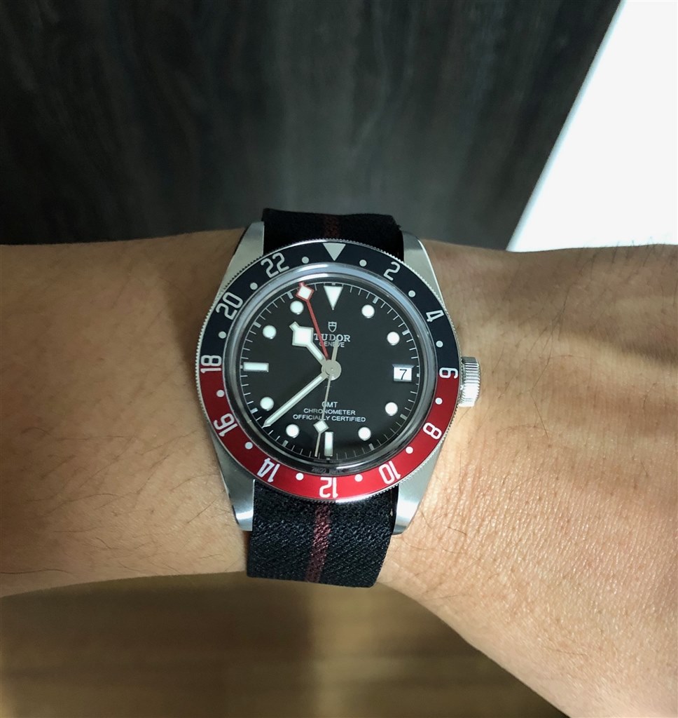 TUDOR ファブリックベルト NATOストラップ ブラックベイ 22mm - その他