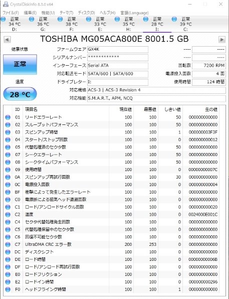 東芝 MG05ACA800E [8TB SATA600 7200] 価格比較 - 価格.com