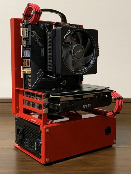 長尾製作所 オープンフレーム ver.mini-ITX、SFX-L電源セット - PC