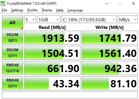 Galleria i7 9750H 16GB SSD1TB RTX2070