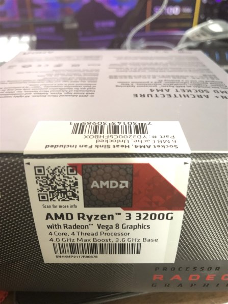 AMD Ryzen 3 3200G BOX投稿画像・動画 - 価格.com