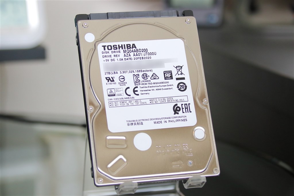 なかなかのコスパもの(σ^-^)σ』 東芝 MQ04ABD200 [2TB 9.5mm] イグ（ ＾ ＾ ）さんのレビュー評価・評判 - 価格.com