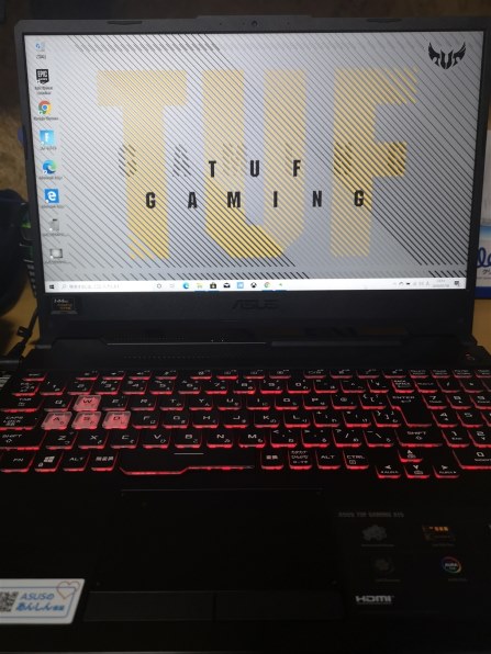 ASUS TUF Gaming A15 FA506IU Ryzen 7 4800H・16GBメモリ・512GB