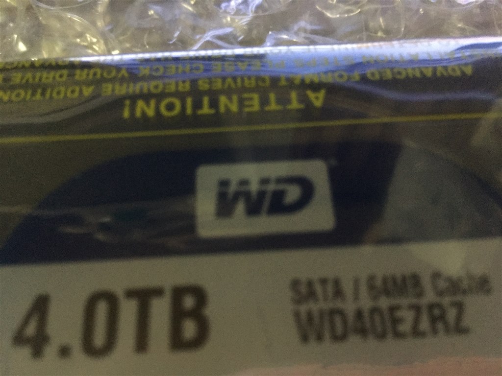 WD 4TB WD40EZRZ ジャンク扱い ラスト1台だったので、購入しました