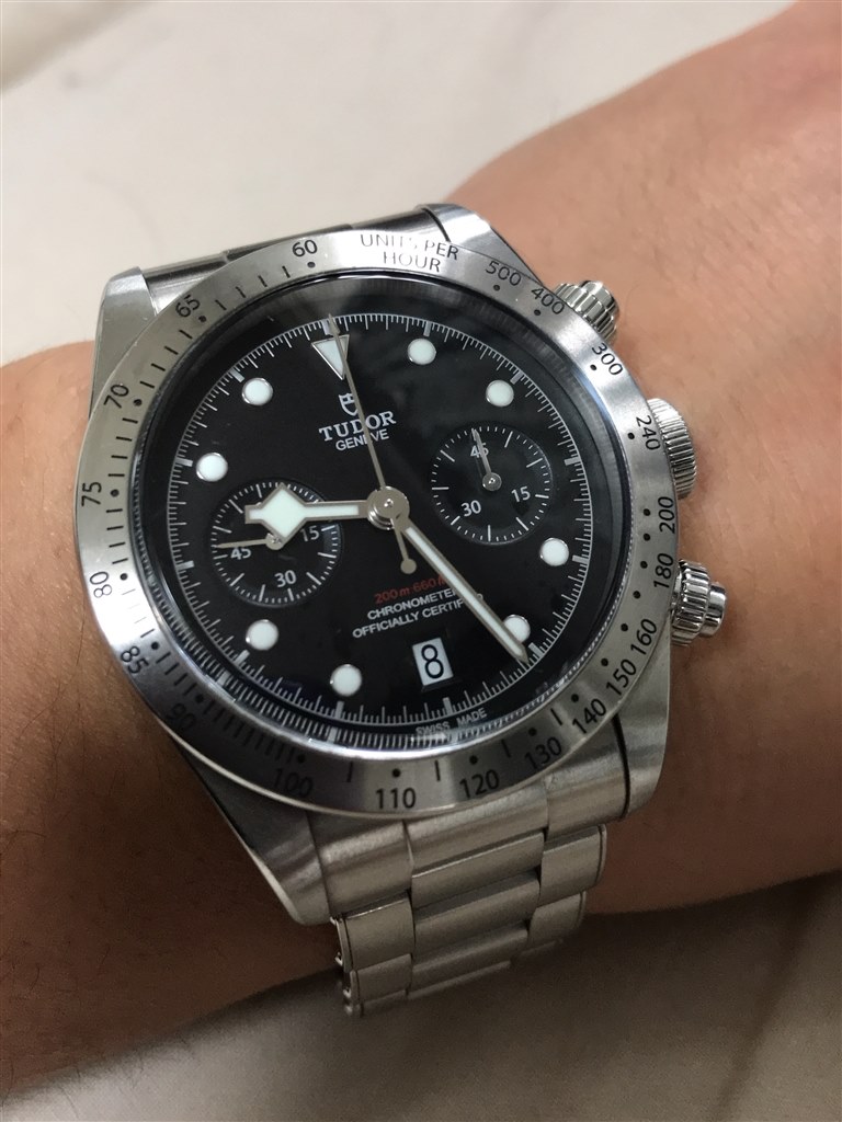 無骨でかっこいい時計 ついに購入しました チューダー ヘリテージ ブラックベイ クロノ Ssブレス ブラック Taro9949さんのレビュー評価 評判 価格 Com