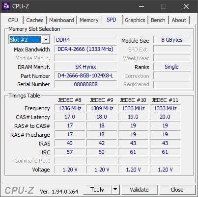 UMAX UM-DDR4D-2666-16GBHS [DDR4 PC4-21300 8GB 2枚組] 価格比較
