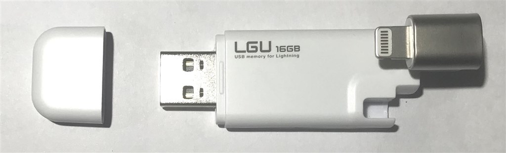 ロジテック 大人し ライトニング USBメモリ 16GB LMF-LGU216GWH(中古品) (shin