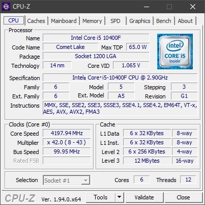 動作確認済Intel Core i5-10400F + Nidecクーラー箱無し 動作確認済Intel Core i5-10400F + Nidecクーラー箱無し
