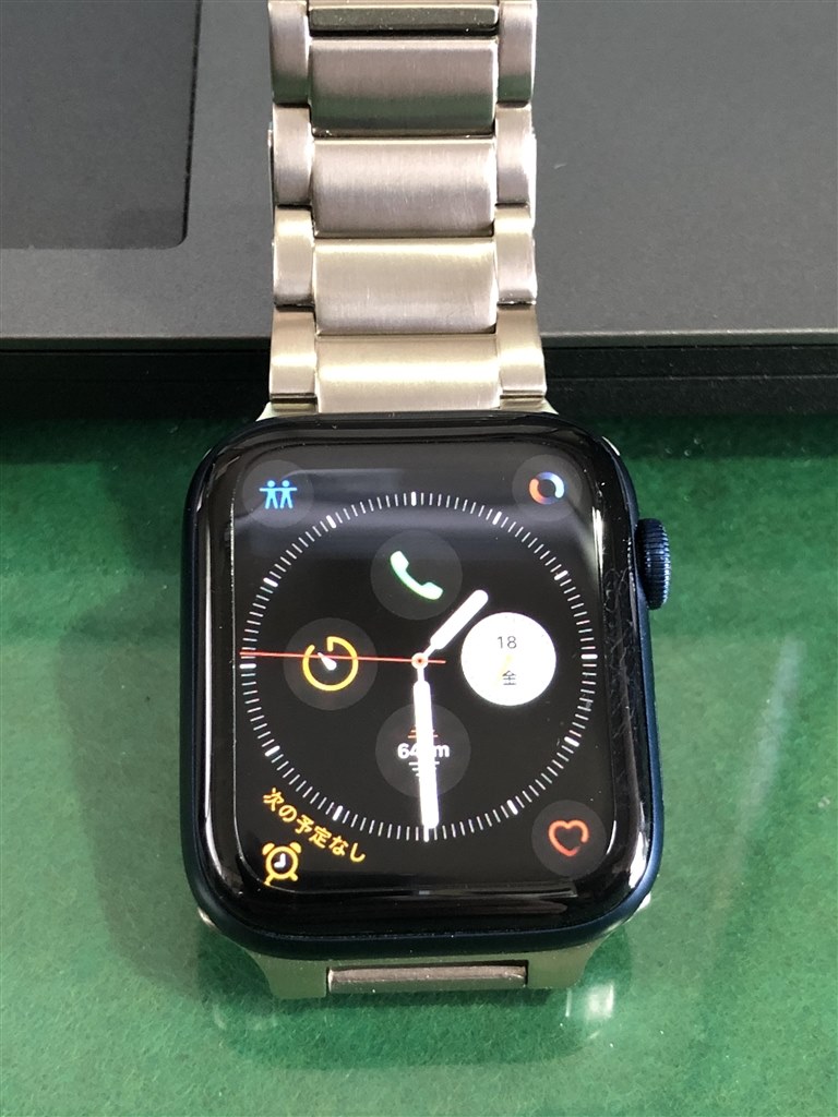 満足：「心電図機能」＆「シルバーリンクブレスレット」に交換で』 Apple Apple Watch Series 6 GPSモデル 44mm  M00J3J/A [ディープネイビースポーツバンド] YUKI5099さんのレビュー評価・評判 - 価格.com