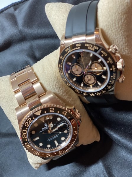 KINETIC ARM 2 ブラック ロレックス GMTマスター Ⅱ ウォッチ：18 ct エバーローズゴールド