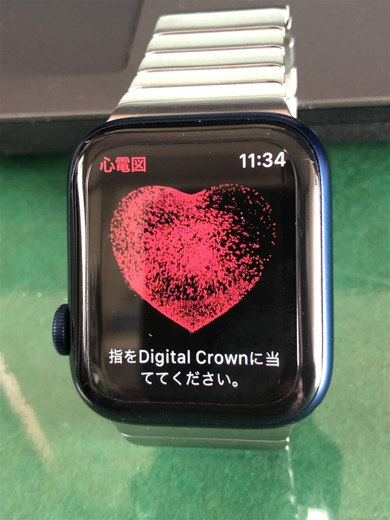 満足：「心電図機能」＆「シルバーリンクブレスレット」に交換で』 Apple Apple Watch Series 6 GPSモデル 44mm  M00J3J/A [ディープネイビースポーツバンド] YUKI5099さんのレビュー評価・評判 - 価格.com