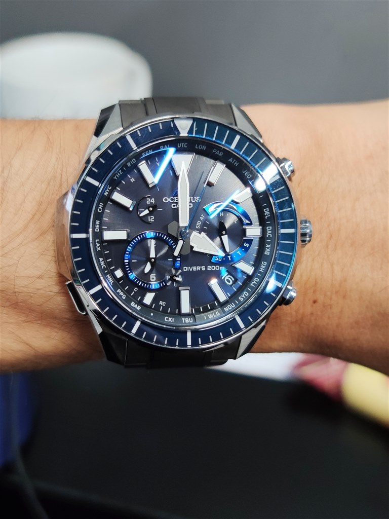 正規品低価カシオ CASIO オシアナス カシャロ ダイバーズ 電波ソーラー OCW-P2000S-1AJR TI(DLC) OCEANUS