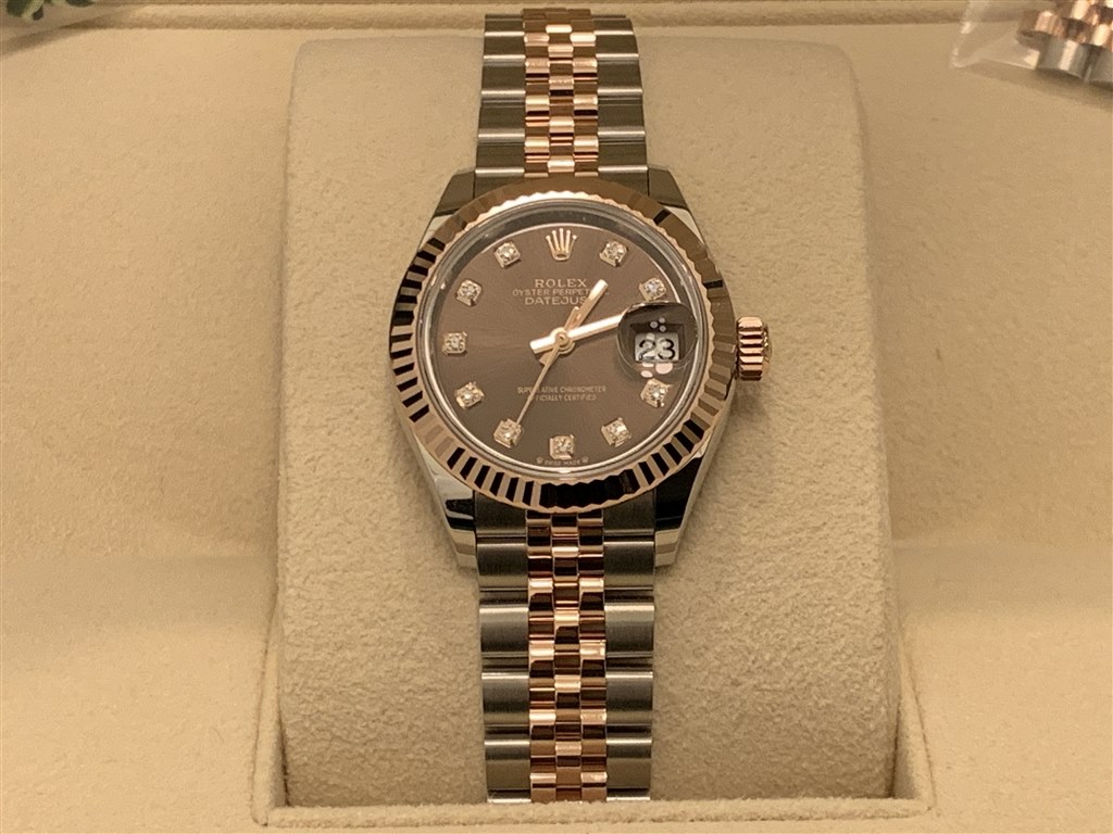 女性ウケの良いチョコレート文字盤10ｐダイヤ ロレックス デイトジャスト g 10pダイヤ ジュビリーブレスレット チョコレート ローレウスさんのレビュー評価 評判 価格 Com