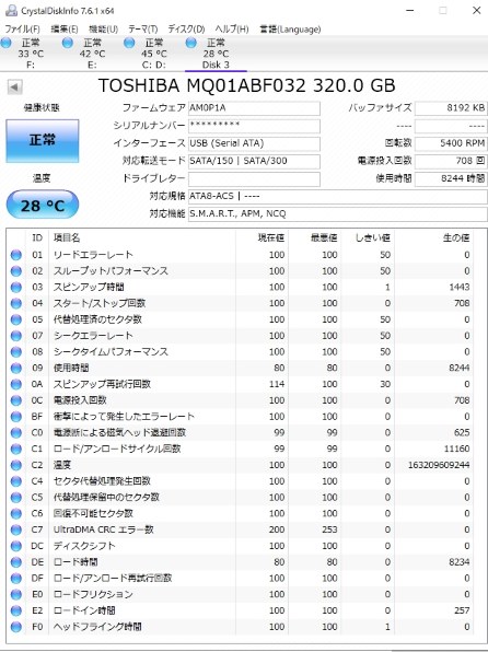 東芝 MQ01ABF032 [320GB 7mm] レビュー評価・評判 - 価格.com