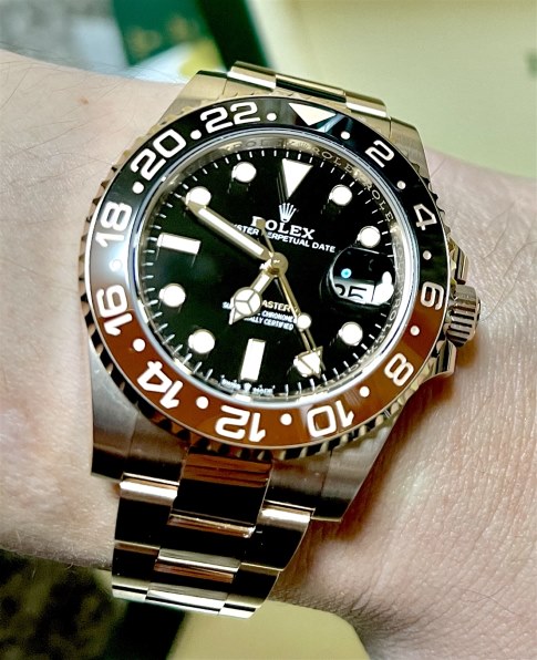 KINETIC ARM 2 ブラック ロレックス GMTマスター Ⅱ ウォッチ：18 ct エバーローズゴールド