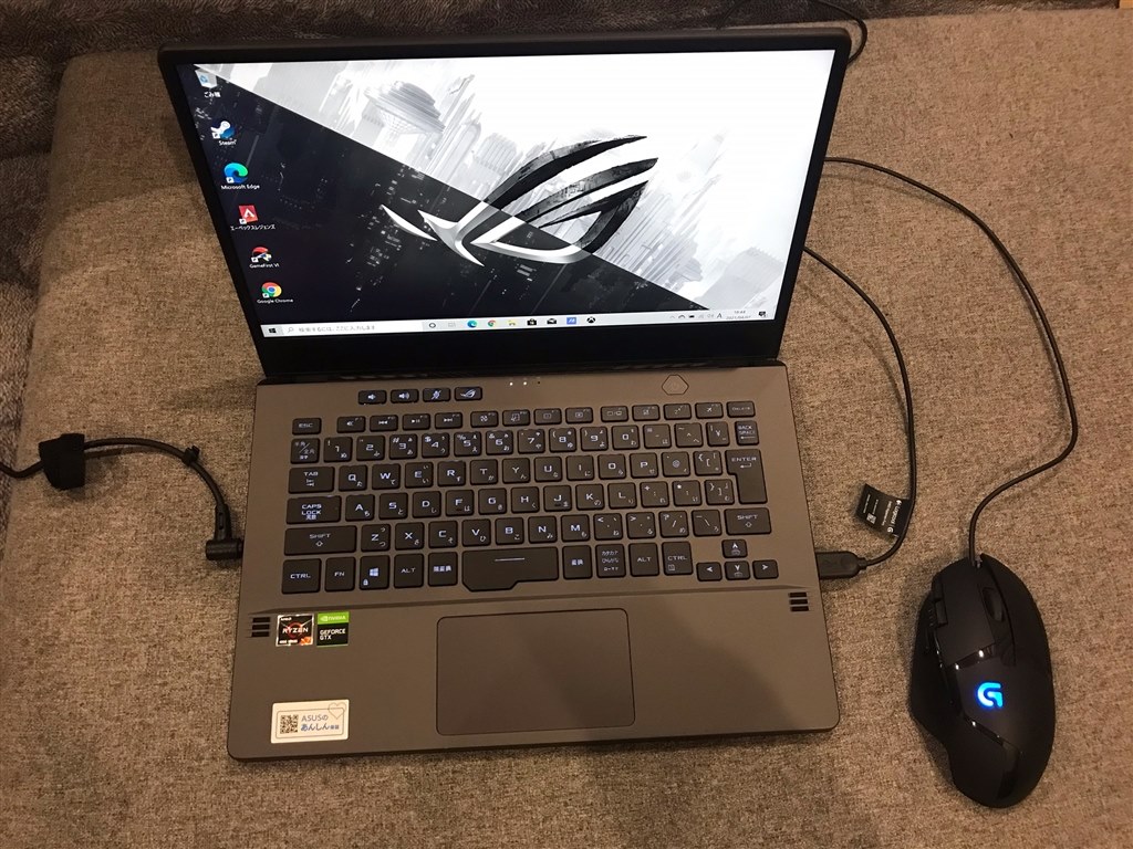 文武両道pc Asus Rog Zephyrus G14 Ga401ii Ga401ii R7g1650tgla エクリプスグレー Anime Matrix ガジェット好きゴルファーさんのレビュー評価 評判 価格 Com