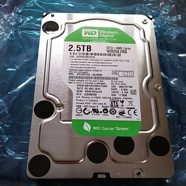 WESTERN DIGITAL WD25EZRS [2.5TB SATA300] 価格比較 - 価格.com