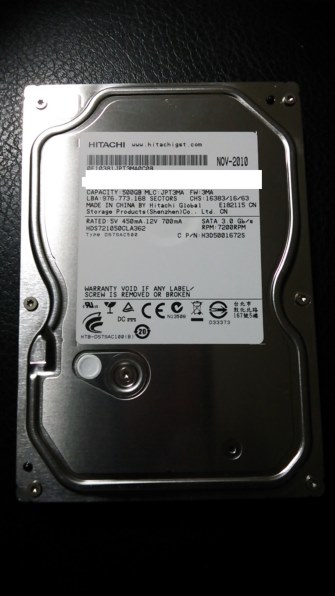 HGST HDS721050CLA362 (500GB SATA300 7200)投稿画像・動画 - 価格.com