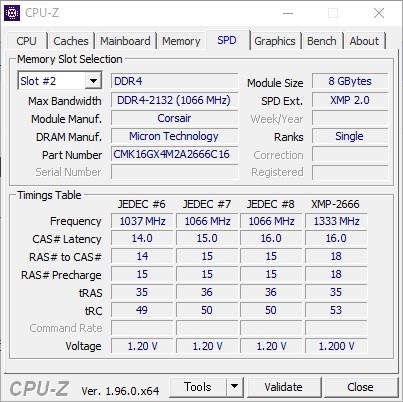 Corsair DDR4 CMK16GX4M2A2666C16 8GB 2枚組