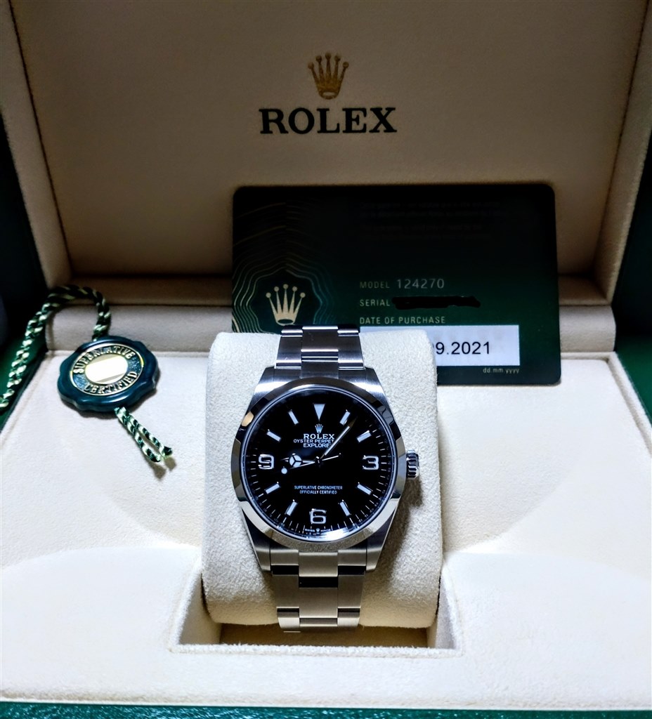初恋の女性と結ばれた気分です』 ロレックス エクスプローラー 124270