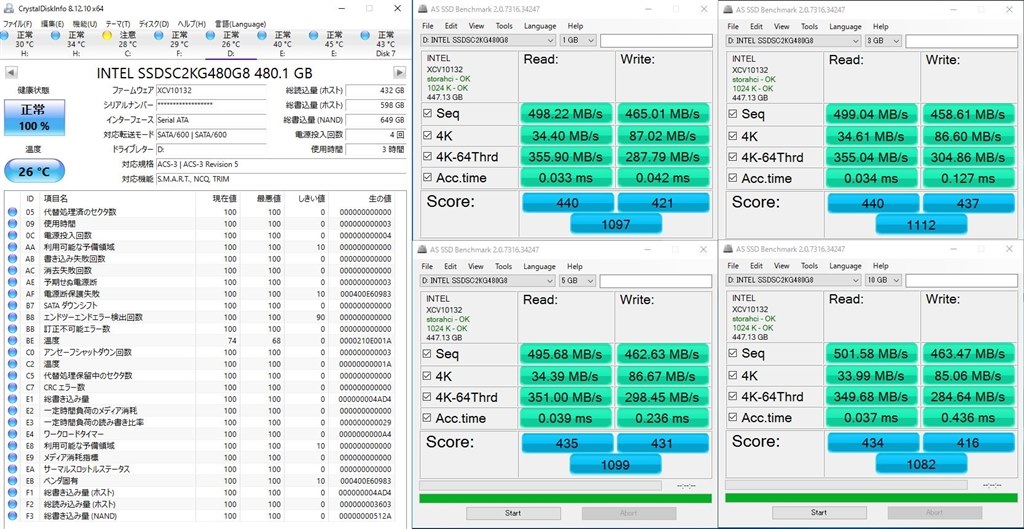 Intelのサーバー向けSSDです。』 Solidigm D3-S4610 SSDSC2KG480G801
