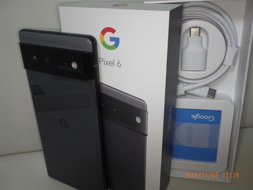 今日夫婦でガラ携からこのgoogle pixel 6 2台購入』 Google Google Pixel 6 128GB SIMフリー [Stormy  Black] ﾎｯｺﾘMOCOMOCOさんのレビュー評価・評判 - 価格.com