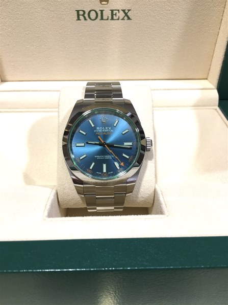 ロレックス ミルガウス 116400GV [オイスターブレスレット Zブルー
