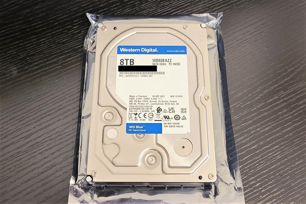 Western Digital 8TB HDD WD80EAZZスマホ/家電/カメラ - PCパーツ