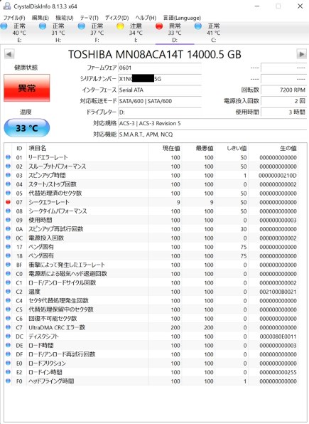 東芝 MN08ACA14T [14TB SATA600 7200] 価格比較 - 価格.com