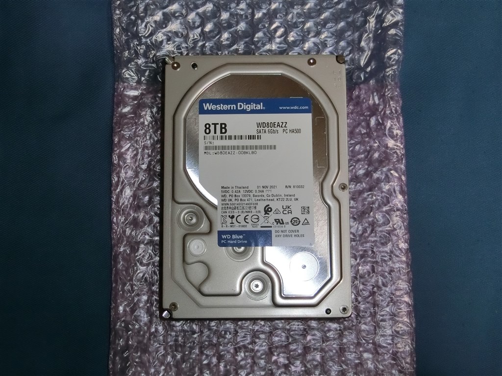 WD80EAZZのレビュー。』 WESTERN DIGITAL WD80EAZZ [8TB SATA600 5640