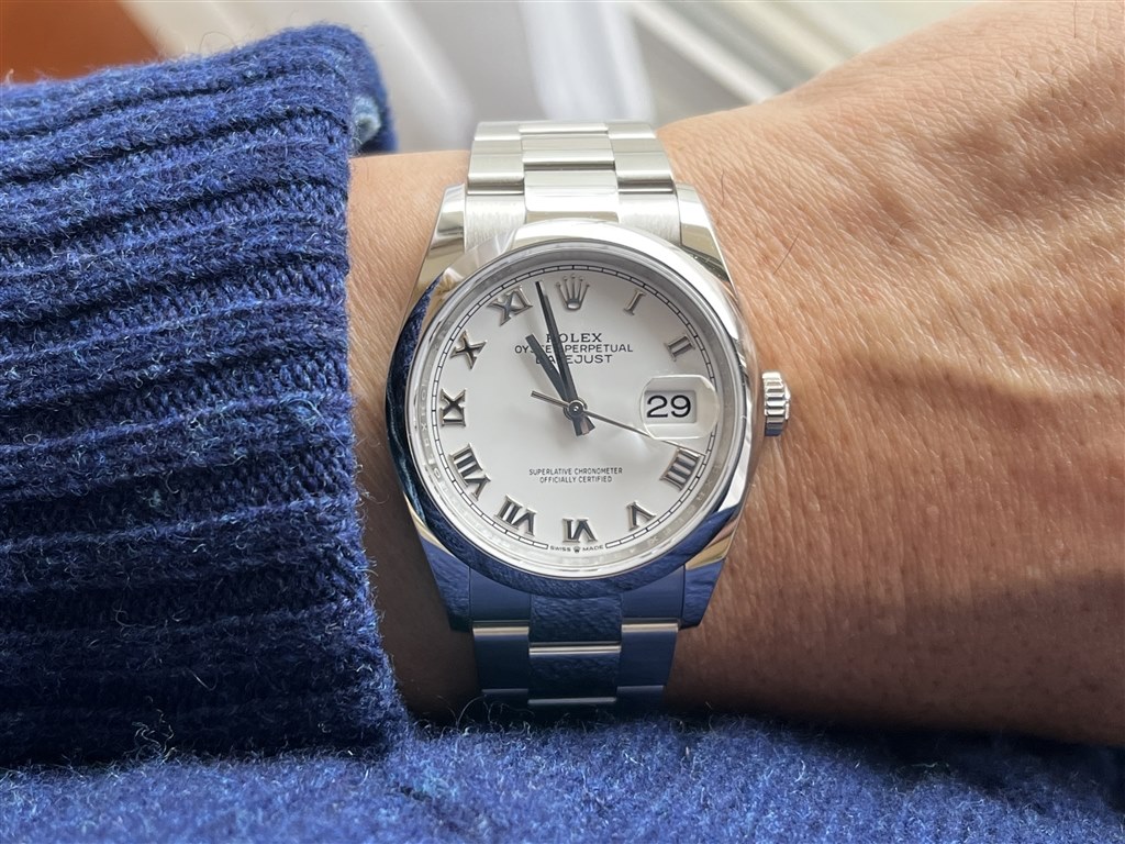 ロレックス デイトジャスト36 ブルーローマン - ブランド腕時計