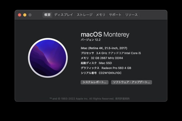 Apple iMac 21.5インチ Retina 4Kディスプレイモデル MNDY2J/A [3000 