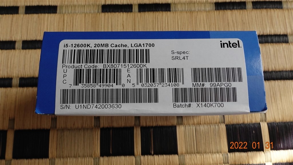 ☆不具合があり返品しました。』 インテル Core i5 12600K BOX