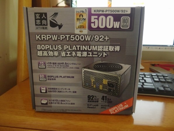【未使用】玄人志向電源ユニット KRPW-PT800W/92+ REV2.0 KRPW-PT800W/92+ REV2.0 | 80PLUS PLATINUM取得 ATX電源 800W
