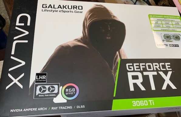 玄人志向 GALAKURO GK-RTX3060Ti-E8GB/WHITE/LHR [PCIExp 8GB