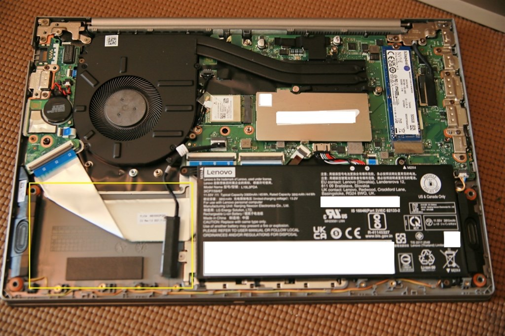 ThinkBook14 Gen3 5600U メモリとSSD増設 - ノートPC