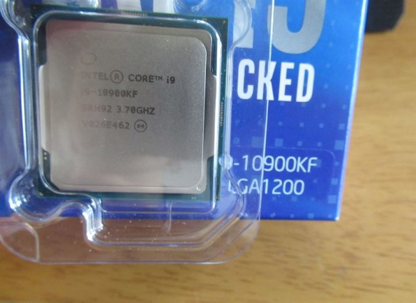 intel Core i9 10900KF( 10900K のiGPU非搭載版)
