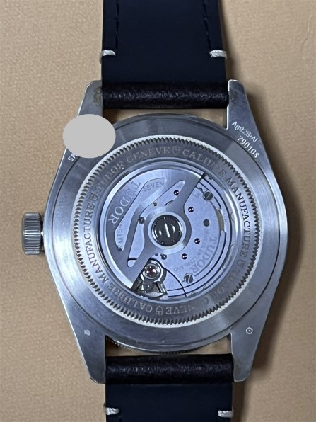 純正 TUDOR チューダー 925 銀製 尾錠 レザー ストラップ ベルト
